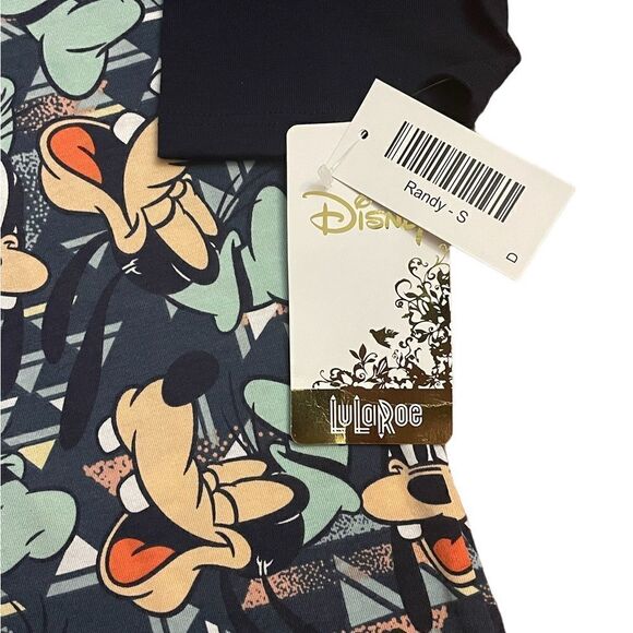 LuLaRoe Womens Small Randy Tee Disneys Goofy Hard To Find Print Athleisure Comfy - Picture 12 of 14